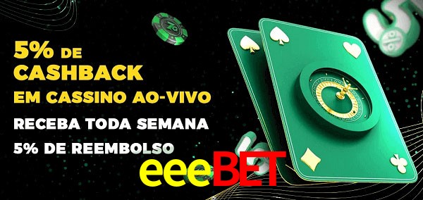 Promoções do cassino ao Vivo eeebet